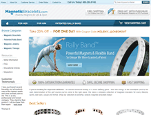 Tablet Screenshot of magneticbracelets.com